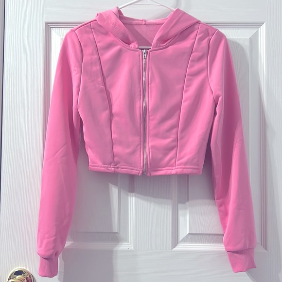 SHEIN Essnce Zip Up Crop Hoodie & Sweatpants 2 Pcs! - Picture 2 of 7